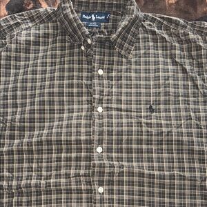 Ralph Lauren Men's Brown Plaid Button Down Shirt